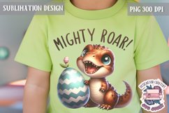 Cute Animal Dinosaur Sublimation Design PNG Spring Dino Product Image 1