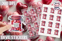 Love sticker Sheet Valentine Day Sign Lettering PNG 14 feb Product Image 1