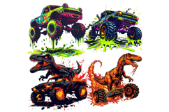 50 Monster Truck Clipart PNG Bundle Product Image 14