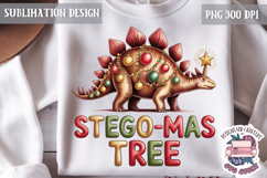 Christmas Dinosaur Funny Quote Sublimation design Tshirt Product Image 1