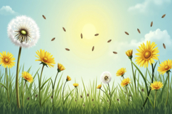 Common Dandelions Background Product Image 1