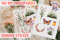 Summer sticker Cute flowers Love Picnic Beach Spring Product Image 1