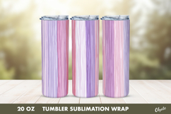 Vertical Striped Tumbler Wrap PNG, 20 OZ Tumbler Sublimation Product Image 1