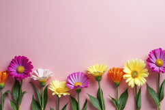 Colorful Gerbera Daisies Flowers Background Wallpaper Product Image 1