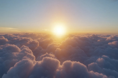 Sunrise Above Clouds Background Wallpaper Product Image 1