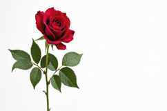 Red Rose with White Background Wallpaper Product Image 1