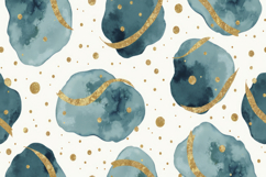 Abstract Blue Watercolor Shapes Background Wallpaper Product Image 1