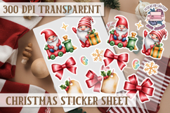 Christmas Sticker Sheet Watercolor Winter Holiday PNG Product Image 1