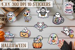 Halloween sticker Kawaii PNG pastel holographic foil Product Image 1