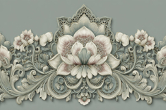 Elegant 3D Floral Pattern Background Wallpaper Product Image 1