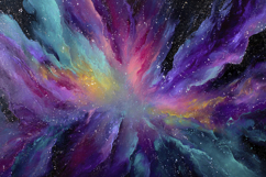 Colorful Cosmic Nebula Explosion Background Wallpaper Product Image 1