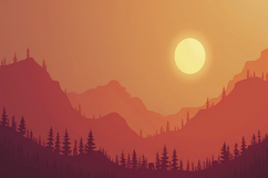 Peaceful Mountain Landscape Background Wallpaper Product Image 1