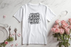 Floral Tea T-Shirt Mockup PSD JPG Product Image 1
