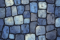 Blue Stone Wall Background Wallpaper Product Image 1