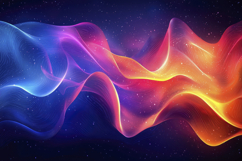 Abstract Colorful Waves Background Wallpaper Product Image 1