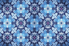 Blue Kaleidoscope Pattern Background Wallpaper Product Image 1