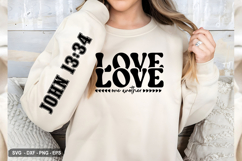 Love One Another - Christian Sleeve T-Shirt Design Product Image 3