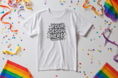 Pride Rainbow T-Shirt Mockup PSD JPG Product Image 1