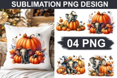 Halloween Elephant - Pillow Sublimation PNG Design Product Image 1