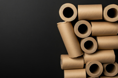 Brown Paper Rolls Background Wallpaper Product Image 1