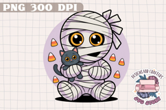 Halloween Kawaii Cute Clipart PNG Funny Ghost Design Product Image 1