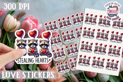 Love sticker Sheet Valentine Day Cute Animals Quote PNG Product Image 1