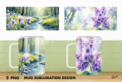 Mug Spring Wrap PNG, Spring Forest Sublimation Product Image 1