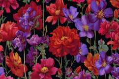 Peony and Iris Flowers Background Wallpaper Product Image 1