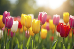Colored Tulips Background Product Image 1