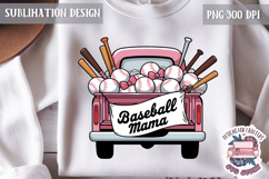Baseball mom Sublimation design Quote Coquette Bow Sport Product Image 1