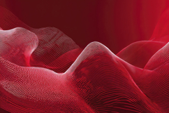 Red Wavy Lines Minimal Abstract Art Background Wallpaper Product Image 1