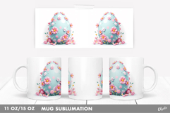 Easter Mug Wrap PNG, Easter Egg, 11 OZ, 15 OZ Mug Product Image 1