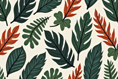 Tropical Leaves Pattern Background Product Image 1