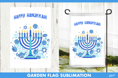 Hanukkah Garden Flag, Happy Hanukkah Sublimation PNG Product Image 1