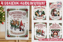 Christmas Vintage Quote Clipart PNG Sublimation 4 Design Product Image 1