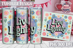 Sublimation Tumbler WRAP Vintage Quote Flowers Motivational Product Image 1