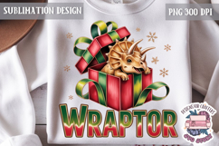 Christmas Dinosaur Funny Quote Sublimation design Tshirt Product Image 1