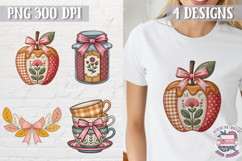 Fall Patchwork Clipart PNG Sublimation 4 Designs Product Image 1