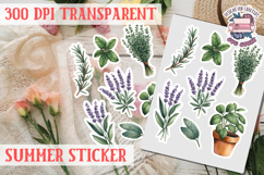 Summer sticker Cute flowers Love Picnic Beach Spring Product Image 1