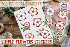Summer Flowers sticker Scrapbook PNG Botanical Beach Product Image 1