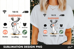 Santa Calling Tshirt PNG, Christmas Tshirt Design PNG Product Image 1