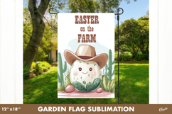 Funny Easter Egg Garden Flag PNG. Easter Yard Flag PNG Product Image 1