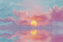 Sunset Over Ocean Background Product Image 1