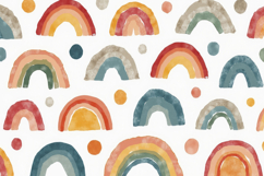 Boho Watercolor Rainbow Patterned Background Wallpaper Product Image 1