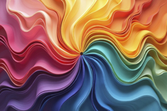 Colorful Flowing Waves Background Wallpaper Product Image 1