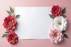 Paper Flowers Background Wallpaper Product Image 1