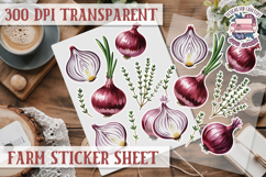 Farm sticker sheet Harvest Scrapbook PNG Vegetables Cozy Product Image 1