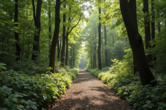 Green Spring Beech Forest Background Wallpaper Product Image 1