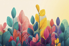Colorful Leaves Background Wallpaper Product Image 1