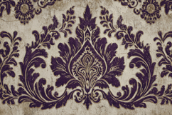 Purple Damask Pattern Background Wallpaper Product Image 1